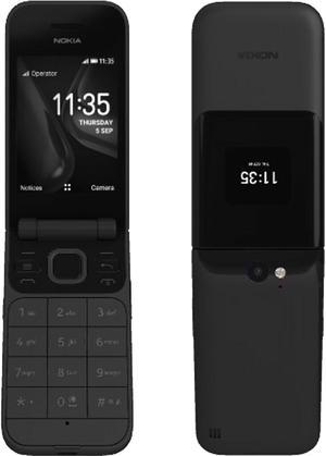 Nokia 2720 Flip DualSIM 4GB ROM  515MB RAM GSM Only  No CDMA Factory Unlocked 4GLTE Keypad Phone  Black  International Version