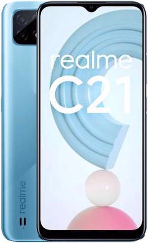 Realme C21 DualSIM 32GB ROM  3GB RAM GSM Only  No CDMA Factory Unlocked 4GLTE Smartphone Cross Blue  International Version