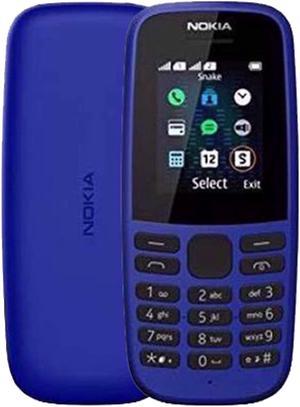 Nokia 105 Dual-SIM 4MB ROM + 4MB RAM (GSM Only | No CDMA) Factory Unlocked 2G GSM Keypad Cell-Phone (Blue) - International Version