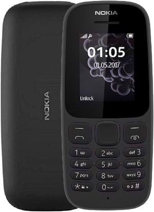 Nokia 105 Dual-SIM 4MB ROM + 4MB RAM (GSM Only | No CDMA) Factory Unlocked 2G GSM Keypad Cell-Phone (Black) - International Version