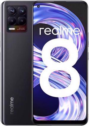 Realme 8 DualSIM 128GB ROM  6GB RAM GSM Only  No CDMA Factory Unlocked 4GLTE Smartphone Cyber Black  International Version