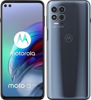 Motorola Moto G100 Dual-Sim 128GB ROM + 8GB RAM (GSM Only | No CDMA) Factory Unlocked 5G Android Smartphone (Slate Grey) - International Version