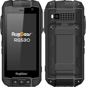 RugGear RG530 Dual-SIM 64GB ROM + 4GB RAM (Only GSM | No CDMA) Factory Unlocked 4G/LTE Smartphone (Black) - International Version