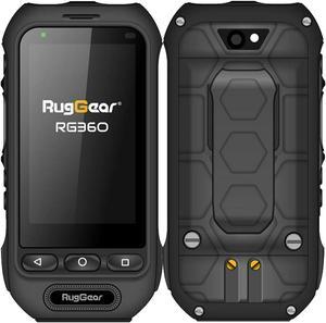 RugGear RG360 Dual-SIM 8GB ROM + 1GB RAM (Only GSM | No CDMA) Factory Unlocked 4G/LTE Smartphone (Black) - International Version