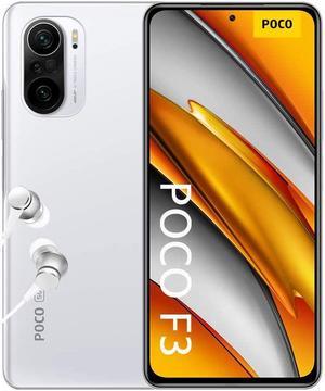 Xiaomi Poco F3 DualSIM 128GB ROM  6GB RAM GSM Only  No CDMA Factory Unlocked 5G Smartphone Arctic White  International Version