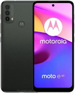 Motorola Moto e40 DualSIM 64GB ROM  4GB RAM GSM only  No CDMA Factory Unlocked 4GLTE SmartPhone Black  International Version