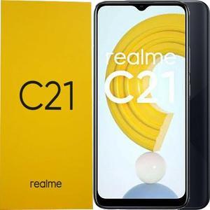 Realme C21 DualSIM 64GB ROM  4GB RAM GSM only  No CDMA Factory Unlocked 4GLTE SmartPhone Cross Black   International Version