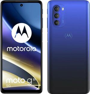 Motorola Moto G51 5G Dual-SIM 64GB ROM + 4GB RAM (Only GSM | No CDMA) Factory Unlocked 5G Smartphone (Indigo Blue) - International Version