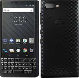 BlackBerry KEY2 Single-SIM BBF100-1 QWERTY 64GB ROM + 6GB RAM (GSM only | No CDMA) Factory Unlocked 4G/LTE Cell-Phone (Black) - International Version
