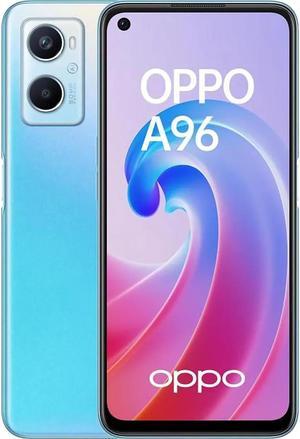 Oppo A96 DualSim 128GB ROM  8GB RAM GSM only  No CDMA Factory Unlocked 4GLTE SmartPhone Blue  International Version