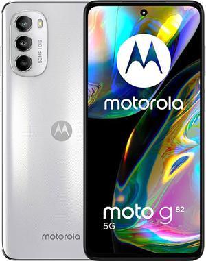 Motorola Moto G82 DualSIM 128GB ROM  6GB RAM GSM only  No CDMA Factory Unlocked 5G SmartPhone White Lily  International Version