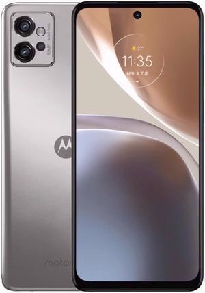Motorola Moto G32 DualSIM 128GB ROM  4GB RAM Only GSM  No CDMA Factory Unlocked 4GLTE Smartphone Satin Silver  International Version