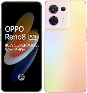 Oppo Reno 8 DualSIM 256GB ROM  8GB RAM GSM  CDMA Factory Unlocked 5G Smartphone Shimmer Gold  International Version