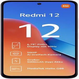 Xiaomi Redmi 12 DualSIM 128GB ROM  4GB RAM Only GSM  No CDMA Factory Unlocked 4GLTE Smartphone Polar Silver  International Version