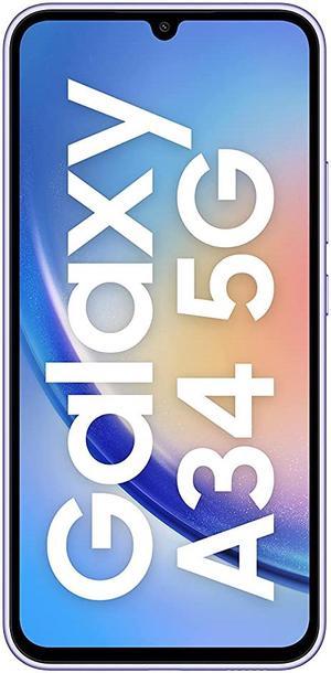 Samsung Galaxy A34 Dual-SIM 128GB ROM + 6GB RAM (Only GSM | No CDMA) Factory Unlocked 5G Smartphone (Awesome Violet) - International Version