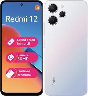 Xiaomi Redmi 12 DUAL SIM 256GB ROM  8GB RAM GSM Only  No CDMA Factory Unlocked 4G Smartphone Polar Silver  International Version