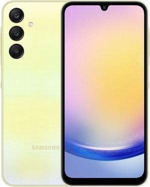 Samsung Galaxy A25 DUAL SIM 128GB ROM  6GB RAM GSM Only  No CDMA Factory Unlocked 5G Smartphone Personality Yellow  International Version
