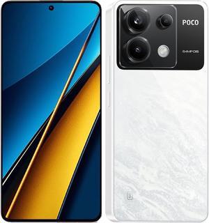 Xiaomi Poco X6 DUAL SIM 256GB ROM  12GB RAM GSM Only  No CDMA Factory Unlocked 5G Smartphone White  International Version