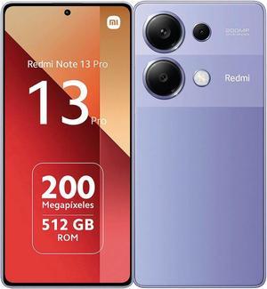 Xiaomi Redmi Note 13 Pro DUAL SIM 256GB ROM  8GB RAM GSM Only  No CDMA Factory Unlocked 4GLTE Smartphone Lavender Purple  International Version