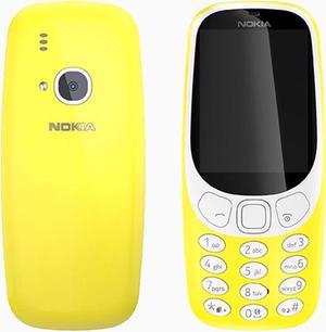 Nokia 3310 2017 DUAL SIM 16MB GSM ONLY  NO CDMA Factory Unlocked 2G Cellphone Yellow  Glossy  International Version