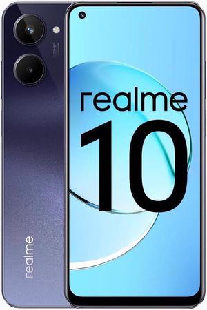 Realme 10 DUAL SIM 256GB ROM  8GB RAM GSM Only  No CDMA Factory Unlocked 4GLTE Smartphone Rush Black  International Version