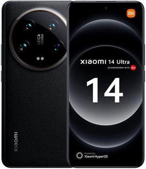 Xiaomi 14 Ultra DUAL SIM 512GB ROM  16GB RAM GSM  CDMA Factory Unlocked 5G Smartphone Black  International Version