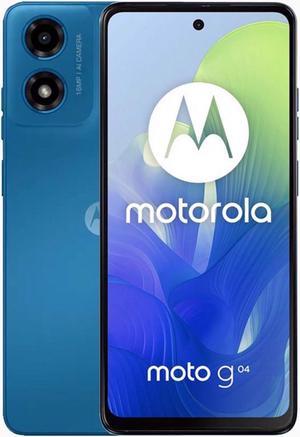 Motorola Moto G04s DUAL SIM 64GB ROM  4GB RAM GSM ONLY  NO CDMA Factory Unlocked 4GLTE Smartphone Satin Blue  International Version