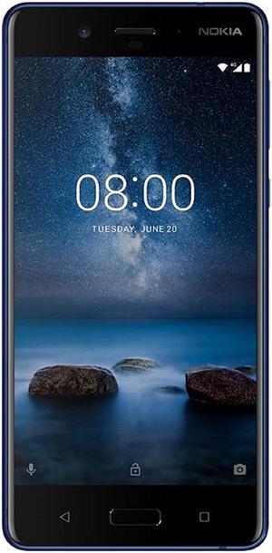 Nokia 8 64GB (No CDMA, GSM only) Factory Unlocked 4G/LTE Smartphone - Tempered Blue