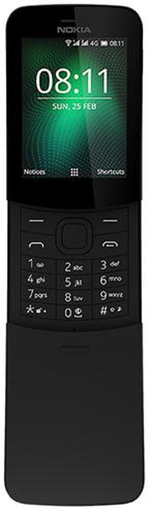 Nokia 8110 4G (2018) Single-SIM 4GB (No CDMA, GSM only) Factory Unlocked 4G/LTE Smartphone - Black