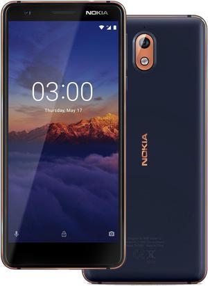 Nokia 3.1 Single-SIM 16GB 5.2-Inch Android (No CDMA, GSM only) Factory Unlocked 4G/LTE Smartphone - (Blue/Copper)