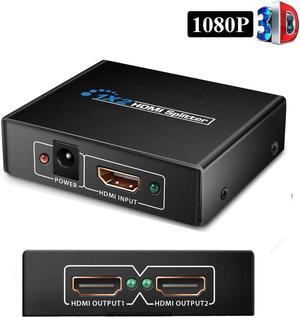 HDMI Splitter 1x2 Werleo 1 Input 2 Output HDMI Amplifier HDMI Switch Box Hub HDMI Signal Distributor Connector Repeater Support 3D Full HD 1080p For PS4 XBOX 360 DVD Blu-ray TV DVD Monitor Projector