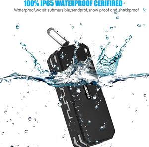Werleo 12W IP65 Waterproof Bluetooth 4.0 Speaker Portable Outdoor Wireless Stereo Speakers with Microphone Dual Bass Drivers 3.5mm AUX IN SD TF Cards Slot Hands Free for iPhone Samsung Beach Golf Home