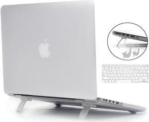Macbook Air 13 Inch Case,Werleo 2 in 1 Ultra Slim Soft-Skin Plastic Clear Rubberized Hard Case Cover with Foldable Kicktand and Keyboard Cover Skin for Apple Macbook Air 13" A1369 & A1466 Shell Cover