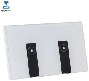 Werleo WIFI Smart Wall Light Home Switch 2 Gang Wireless in Wall Glass Touch Panel Plate Works with Alexa Echo Google Home Remote Control Lights by Android/IOS APP