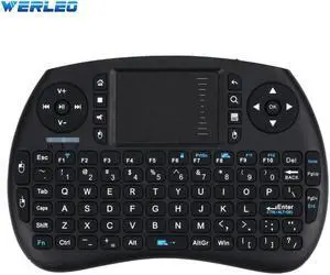 Werleo 2.4Ghz Mini Wireless Keyboard with Mouse Touchpad Rechargeable Combos for PC Pad Android TV Box