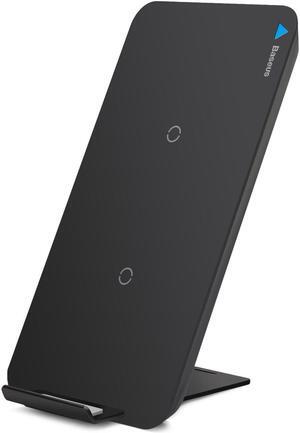 Fast Qi Wireless Charger Pad Stand for Samsung Galaxy Note 8 S8 S8 Plus S7 Edge S7 S6 Edge Plus Note 5 and Standard Charge for Apple iPhone X iPhone 8 iPhone 8 Plus