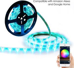 LED Light Strip RGB Strip Lights LED Tape Lights Compatible with Alexa and Google Home 150 5050 SMD LEDs Smart Wifi Strip Lights