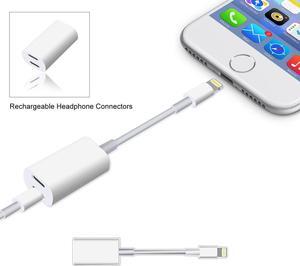 iphone Dongle Splitter,Auxiliary Car Cables,iPhone 7 Plus 8 Plus X Adapter & Splitter,[2018 UPGRADED],Dual Lightning Headphone,Lightning Adapter, Audio Charge Adapter,for iPhone7/7Plus, iPhone8