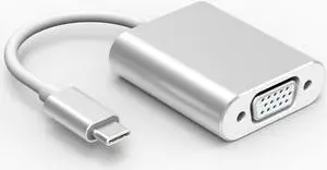 USB C TO VGA Adapter,USB 3.1 Type C (USB-C) to VGA Adapter With Aluminium Case for 2017 MacBook Pro/Samsung Galaxy S8