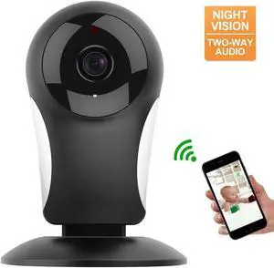 Home Security Camera System,HD 960P Wireless IP Camera Support 2.4GHz Wifi, Day/Night Vision, Indoor/Outdoor Cam for House, Baby, Pet Security BLACK