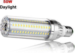 50W Super Bright Corn LED Light Bulbs (250W Equivalent) - E26 Base 5500 Lumens 6500K Daylight Cool White for Indoor Outdoor Large Area Lighting - Home Backyard Garage Warehouse Street Lamp