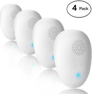 Ultrasonic Pest Repellent, Electronic Mosquito Pest Repeller Control Plug Indoor for Ant, Mice,Roaches, Bugs,Fleas, Spiders Safe Insect Pest repeller - 4 Packs