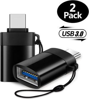 2 Packs USB-C to USB 3.0 OTG Adapter Converter Compatible with MacBook Pro Chromebook LG Gram Galaxy S9 S8 Plus Note 8 LG V30 V20 G7 G6 Google Pixel XL 2 ZTE Blade Zmax And More