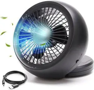 Portable Desk Fan USB Personal Fan Battery Operated Adjustable Angle for Car Home Office
