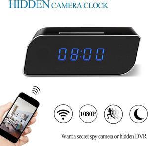 WIFI Hidden Camera Spy Camera Alarm Clock HD 1080P Wireless Mini Video Recorder with Motion Detection and Night Vision, Nanny Cam for Home Security Surveillance for IOS Android Windows