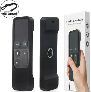 Remote Case for Apple Tv 4th Generation Light Weight [Anti Slip] Shock Proof Silicone Remote Cover Case for New Apple Tv 4th Gen Siri Remote Controller with Lanyard