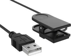 Garmin Forerunner 35 Charger Clip USB Data Sync Charge Cradle Dock Charger Clip Charging Cable for Garmin Forerunner 35 / 230 / 235XT / 630 / 735XT / Approach S20 Smart Watch Black