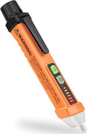 Non-Contact Voltage Tester Electrical Voltage Detector Pen 12-1000V AC Inductive Electric Tester Pen Digital Multi-meter Volt Meter with Alarm Mode Live/Null Wire Judgment