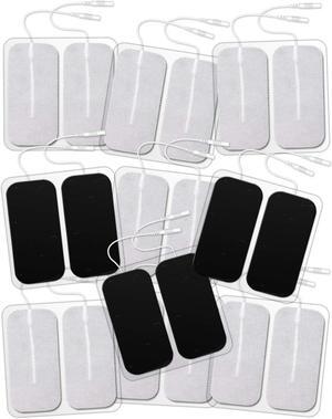 20pcs TENS Unit Electrodes 2"x4" RectangularElectrode Pads for TENS Therapy - Self-Adhering, Reusable and Premium Quality
