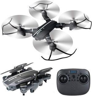 FPV RC Drone with 720P HD Wi-Fi Camera Live Video Feed 2.4GHz 6-Axis Gyro Quadcopter for Kids Beginners - Altitude Hold One Key Start Foldable Arms Bonus Battery Wide Angle Camera